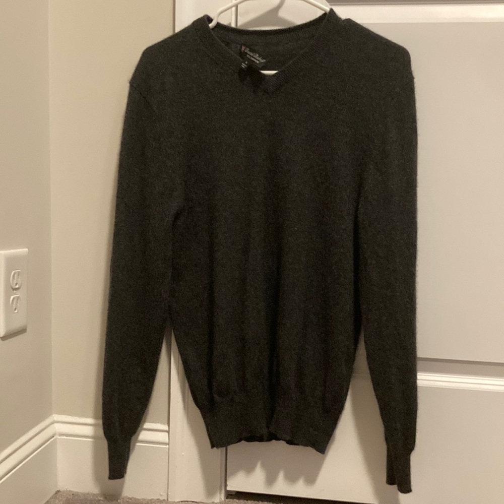 Daniel Bishop Cashmere Gray Sweater Long-sleeve Tee Shirt